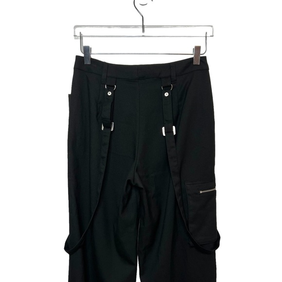 NEW Hot Topic Black Suspender 90s Y2K Trouser Jogger Pants Sz 3 - Picture 9 of 11